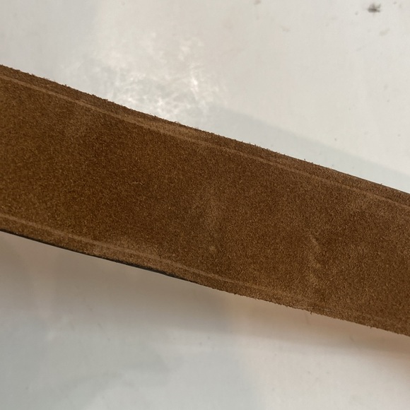 Sellier Tan Suede Belt with Equestrian Silver Clasp Made in France - Picture 14 of 15